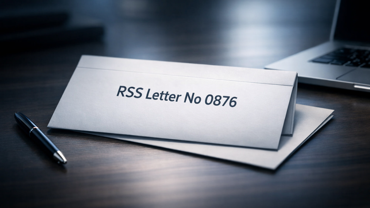 RSS Letter No 0876