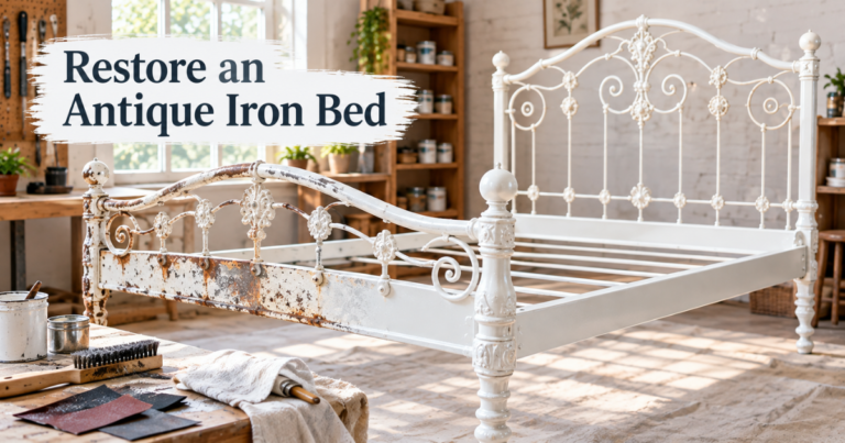 Learn how to restore an antique iron bed with practical steps for cleaning, rust removal, repairs, painting, and preserving its original character.